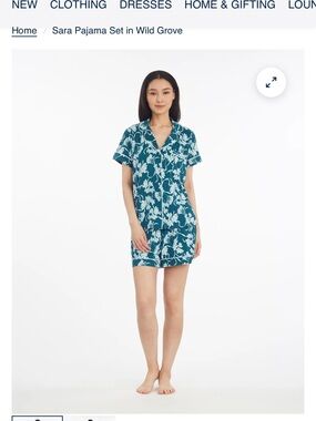 NWT Draper James Sara Pajama Set in Wild Grove